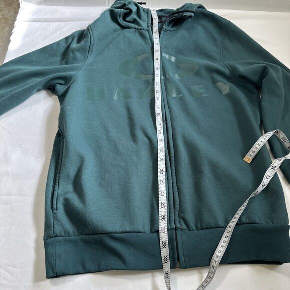 Oakley Sweater Mens Hoodie Sz X-Large Performance Fit Full Zip Sweatshirt Green - Picture 4 of 10